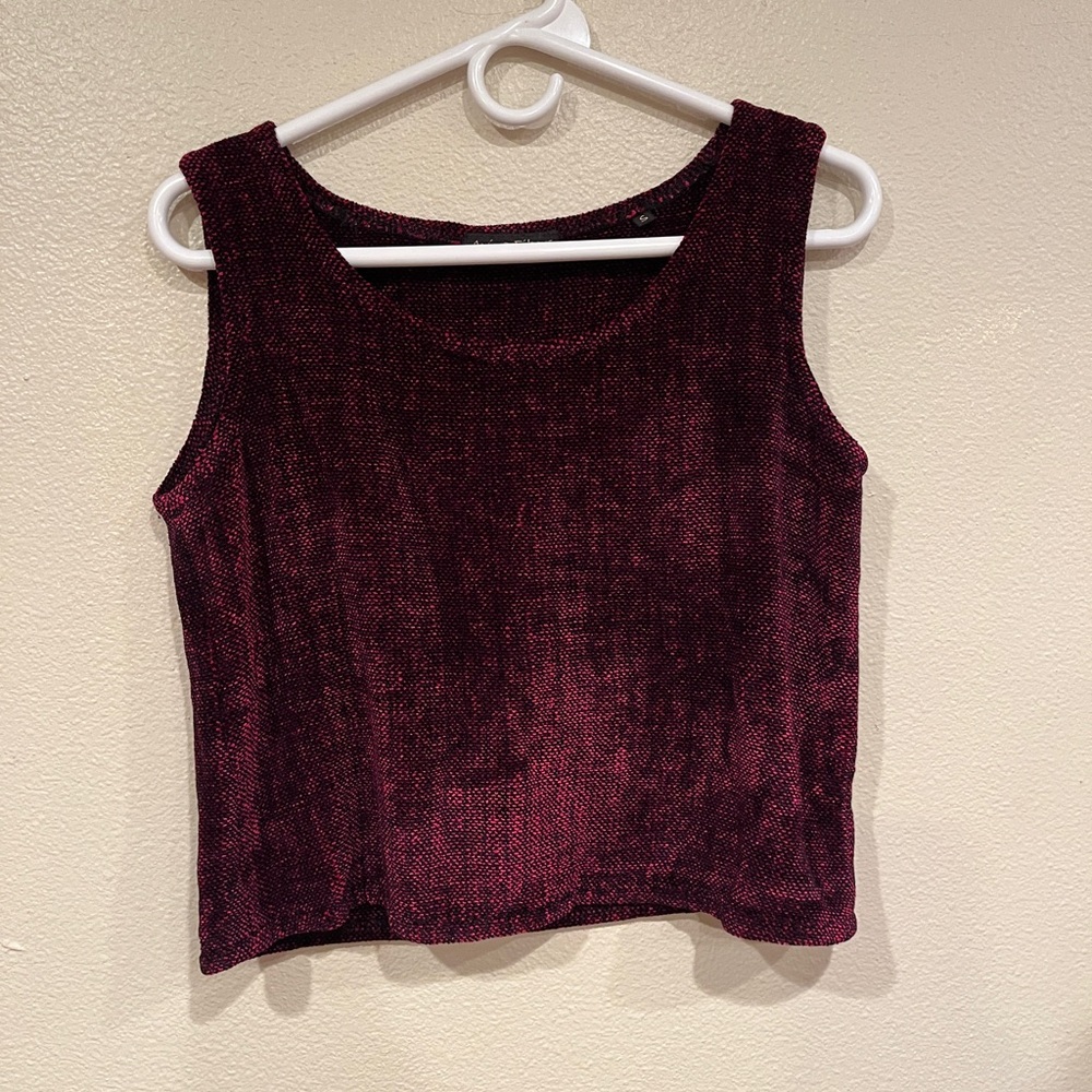 Elegant Sleeveless pink and black Tank Top